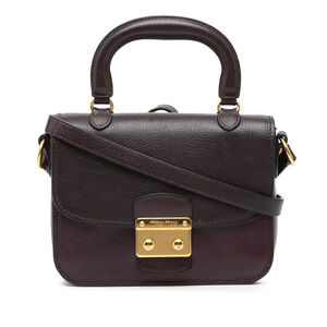 Pre-Loved Miu Miu Bicolor Goatskin Madras Top Handle Satchel